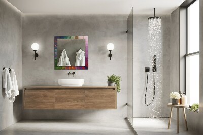 Rechthoekige spiegel met decoratie Kleurrijke abstracte spiraal