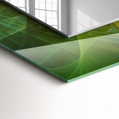 Rechthoekige spiegel met decoratie Kleurrijke abstracte spiraal