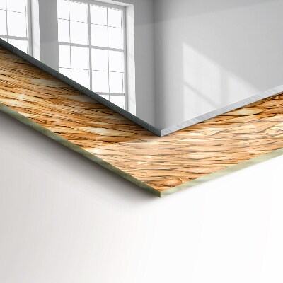 Rechthoekige spiegel met decoratie Wattle