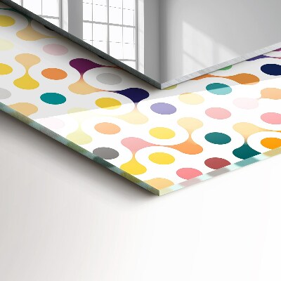 Rechthoekige spiegel met print Kleurrijk geometrisch patroon