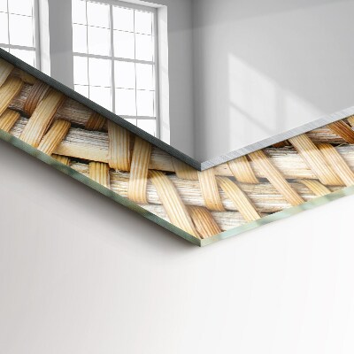 Rechthoekige spiegel met print Wattle