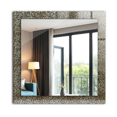Rechthoekige spiegel met decoratie Goudkleurig sierpatroon
