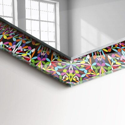 Rechthoekige spiegel met print Kleurrijk mandalapatroon