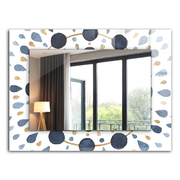 Rechthoekige spiegel met print Abstract mandalapatroon