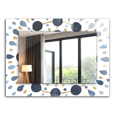 Rechthoekige spiegel met print Abstract mandalapatroon