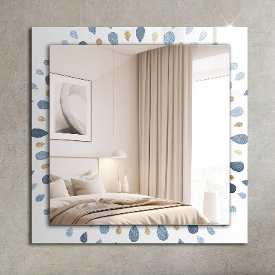 Rechthoekige spiegel met print Abstract mandalapatroon