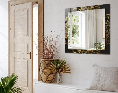 Rechthoekige spiegel met print mandala patroon