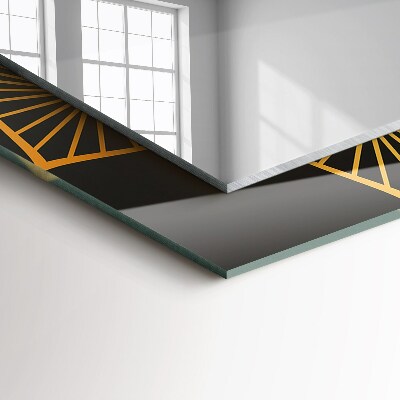 Rechthoekige spiegel met print mandala patroon