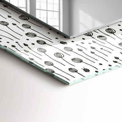 Rechthoekige spiegel met decoratie Minimalistische natuur