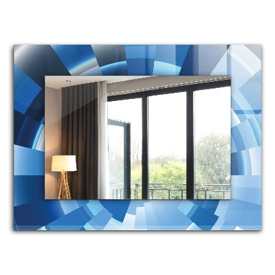 Rechthoekige spiegel met print Abstracte tunnel