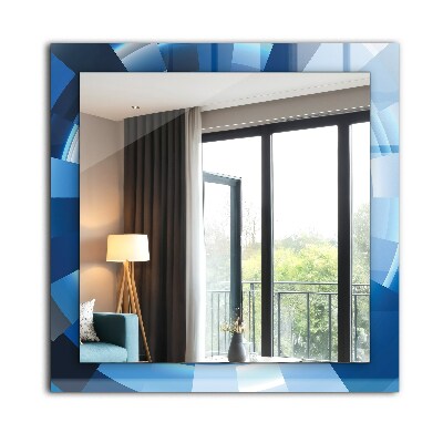 Rechthoekige spiegel met print Abstracte tunnel