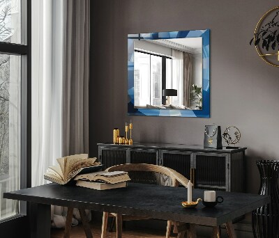 Rechthoekige spiegel met print Abstracte tunnel