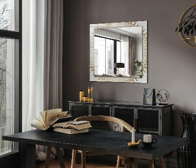 Rechthoekige spiegel met print mandala patroon