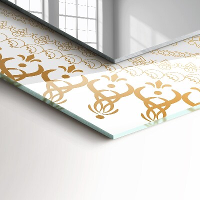 Rechthoekige spiegel met print mandala patroon