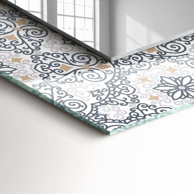 Rechthoekige spiegel met decoratie Ornamentaal patroon