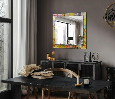 Rechthoekige spiegel met decoratie Kleurrijk abstract mozaïek