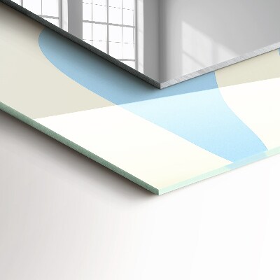 Rechthoekige spiegel met print Abstracte golvende patronen