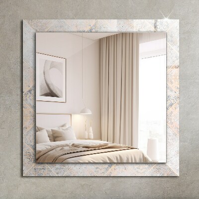 Rechthoekige spiegel met decoratie Gepatroneerde tegels