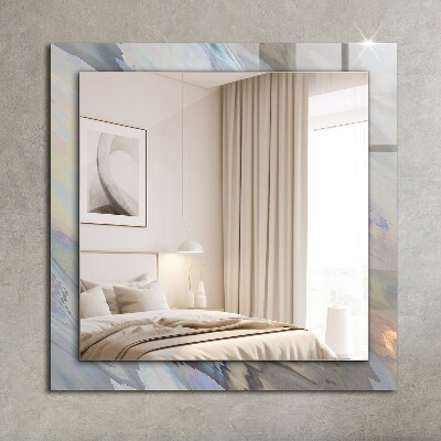 Rechthoekige spiegel met print Abstracte kleurrijke patronen