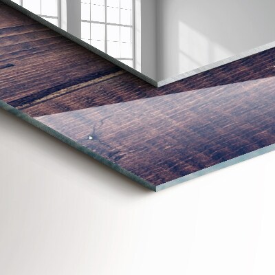 Rechthoekige spiegel met decoratie Roze tulpenhout