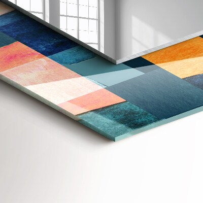 Rechthoekige spiegel met print Kleurrijke abstracte rechthoeken