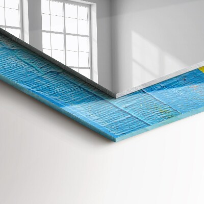 Rechthoekige spiegel met print Abstract olieverfschilderij