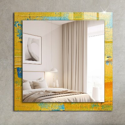 Rechthoekige spiegel met decoratie Abstract olieverfschilderij