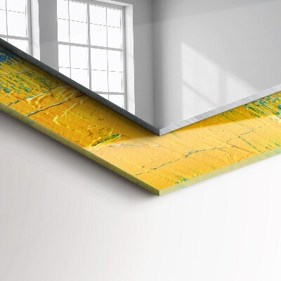 Rechthoekige spiegel met decoratie Abstract olieverfschilderij