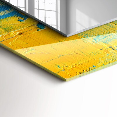 Rechthoekige spiegel met decoratie Abstract olieverfschilderij
