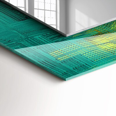 Rechthoekige spiegel met decoratie Abstracte kleurencompositie