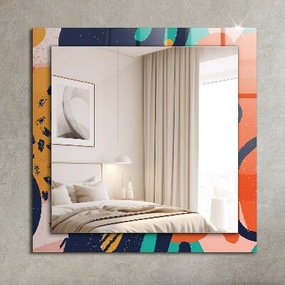 Rechthoekige spiegel met print Abstracte kleurrijke afbeeldingen