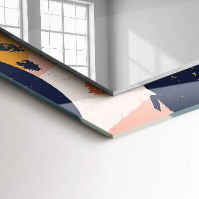 Rechthoekige spiegel met print Abstracte kleurrijke afbeeldingen