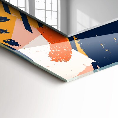 Rechthoekige spiegel met print Abstracte kleurrijke afbeeldingen