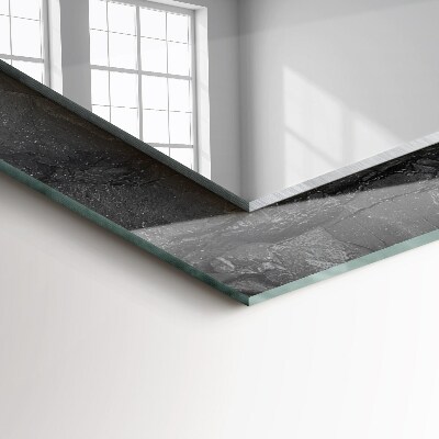 Rechthoekige spiegel met decoratie Zwarte rotsscheuren