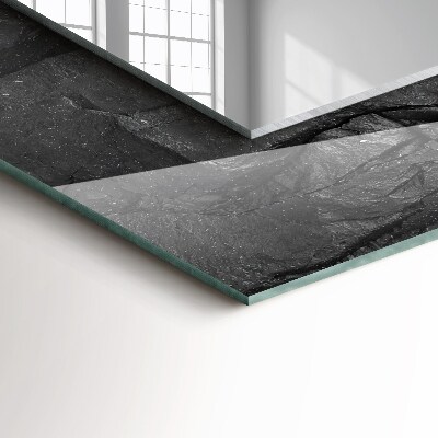 Rechthoekige spiegel met decoratie Zwarte rotsscheuren