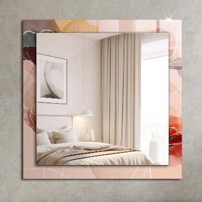 Rechthoekige spiegel met print Abstracte bloemenpatronen