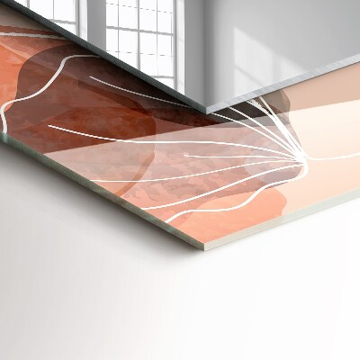 Rechthoekige spiegel met print Abstracte bloemenpatronen