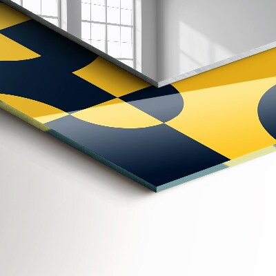 Rechthoekige spiegel met print Abstract geometrisch patroon