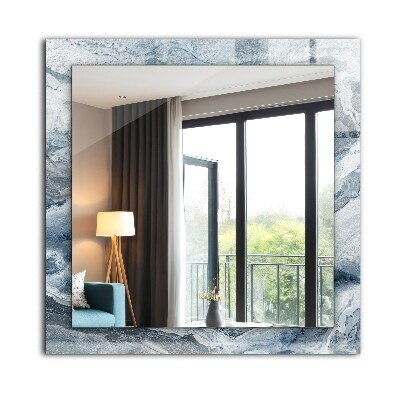 Rechthoekige spiegel met decoratie Marmer in tinten