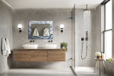 Rechthoekige spiegel met decoratie Marmer in tinten