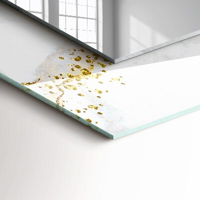 Rechthoekige spiegel met decoratie Abstracte gouden kunst