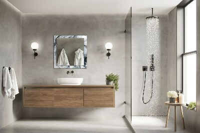 Rechthoekige spiegel met print Abstracte schildercompositie