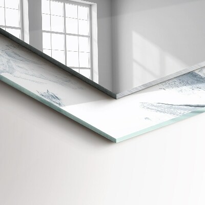 Rechthoekige spiegel met print Abstracte schildercompositie