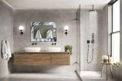 Rechthoekige spiegel met print Abstracte schildercompositie