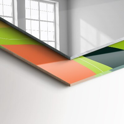 Rechthoekige spiegel met print Abstracte kleurrijke patronen