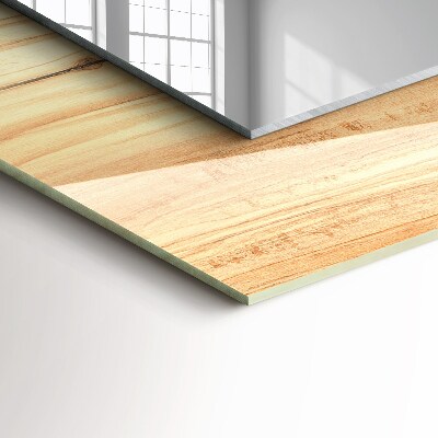 Rechthoekige spiegel met decoratie Houtnerf textuur