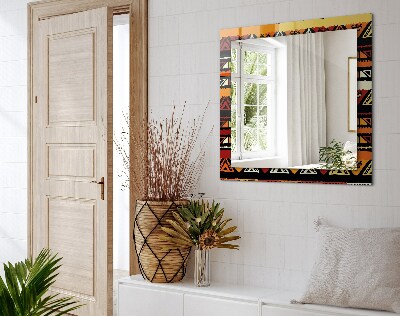 Rechthoekige spiegel met decoratie Kleurrijk etnisch patroon