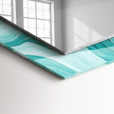 Rechthoekige spiegel met print Abstract marmerpatroon