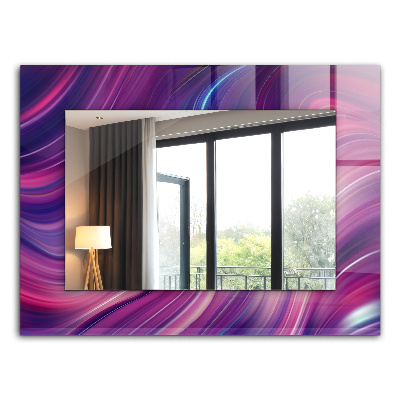 Rechthoekige spiegel met decoratie Abstracte kleurrijke golven