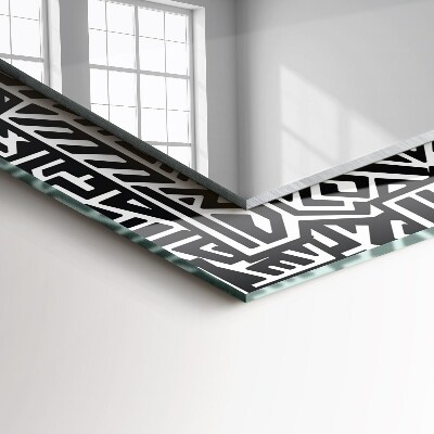 Rechthoekige spiegel met decoratie Geometrisch patroon